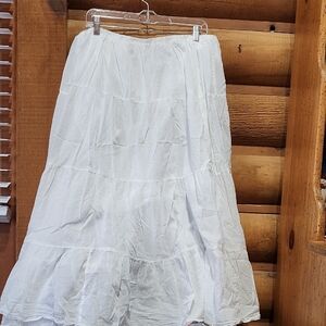 Aa Studio Elegant White Maxi Skirt